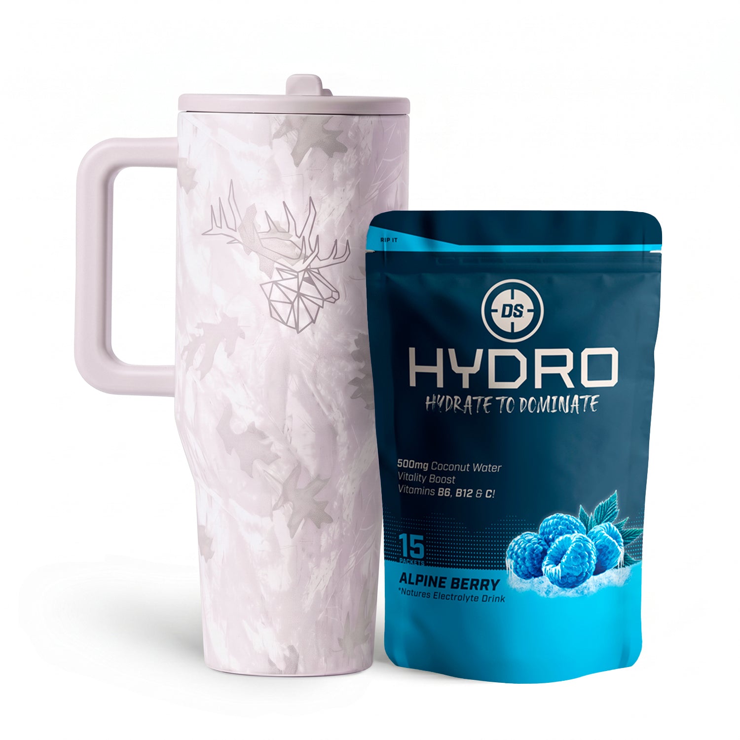 DS HYDRO + WOODLAND CAMO HYDROJUG TRAVELER COMBO