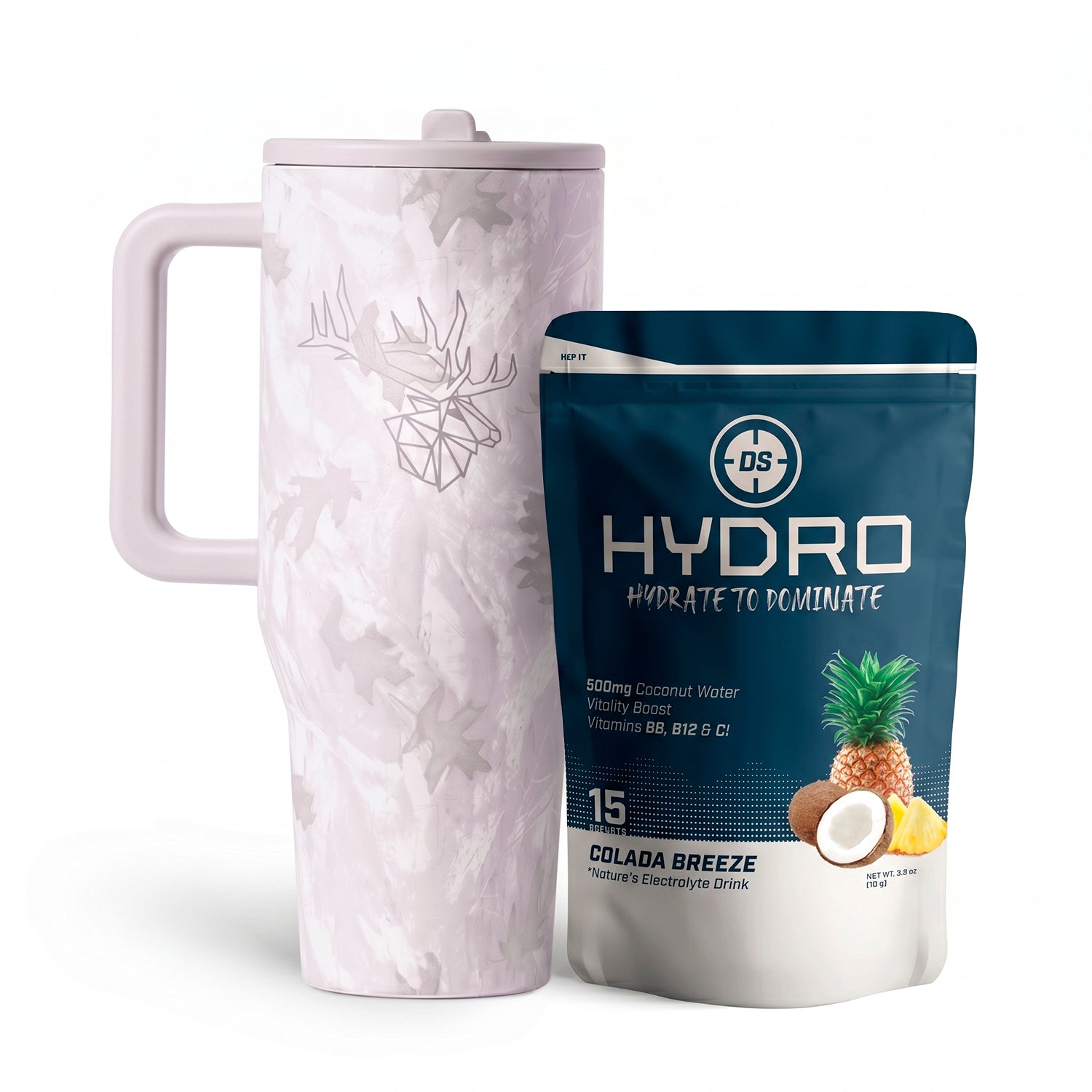 DS HYDRO + WOODLAND CAMO HYDROJUG TRAVELER COMBO