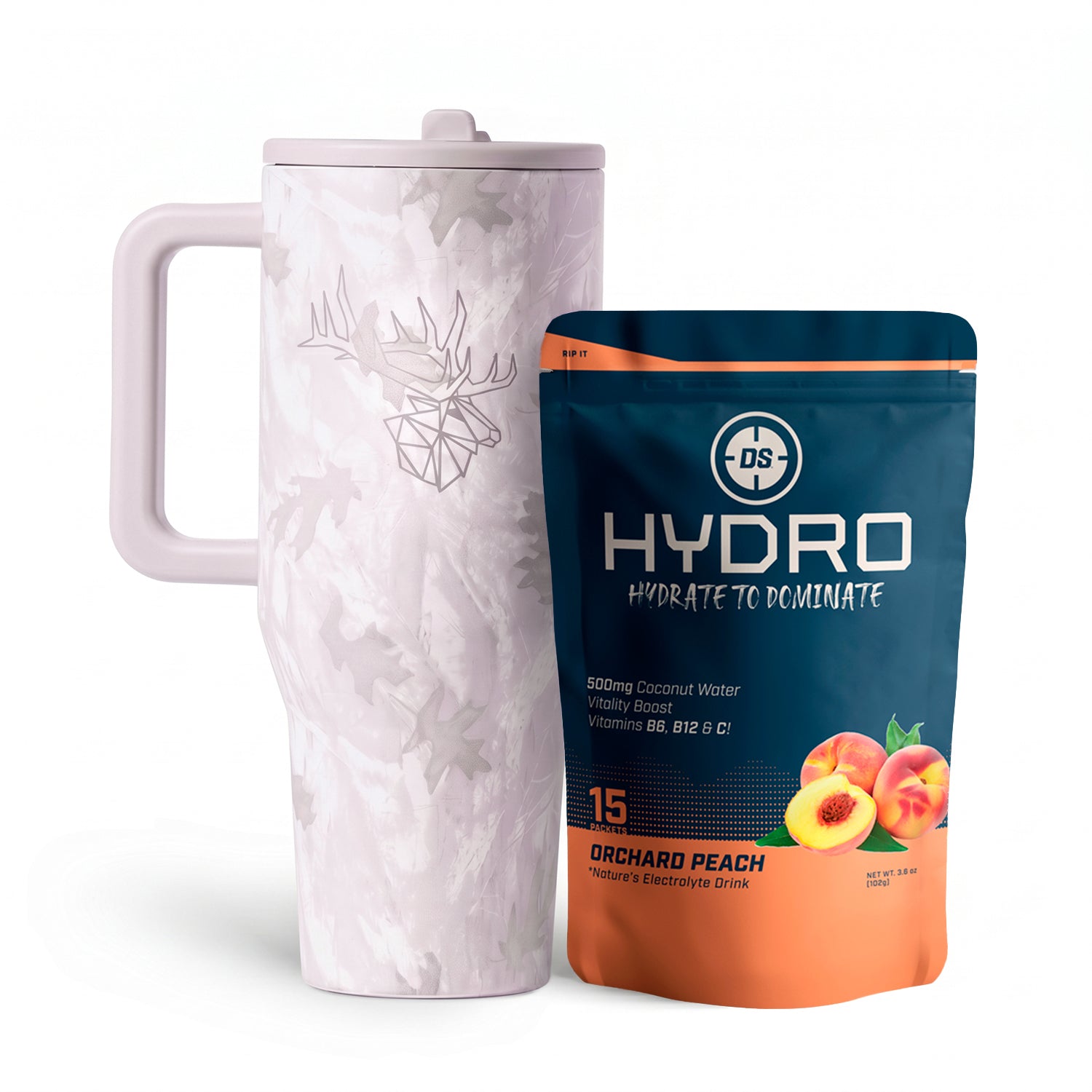 DS HYDRO + WOODLAND CAMO HYDROJUG TRAVELER COMBO