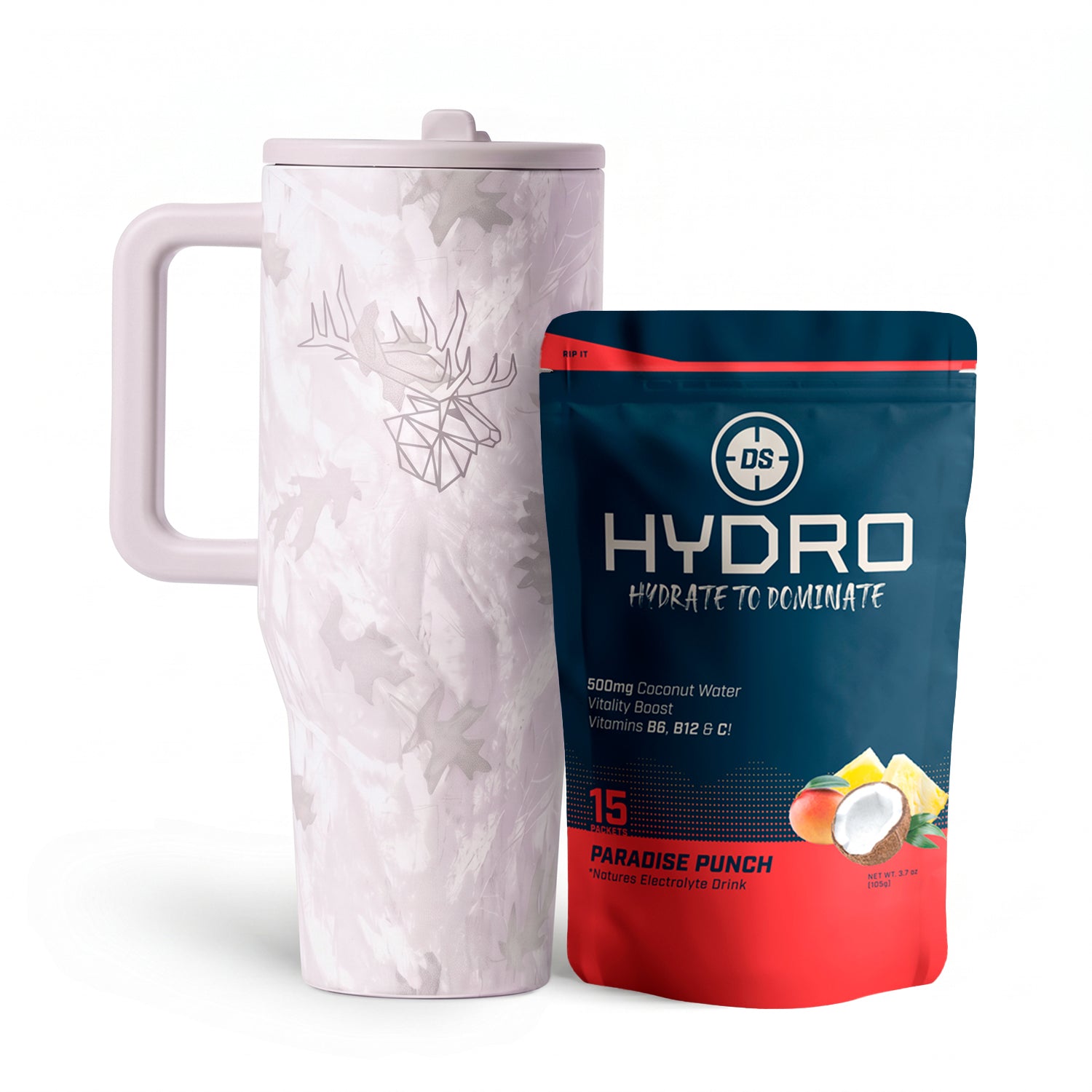 DS HYDRO + WOODLAND CAMO HYDROJUG TRAVELER COMBO