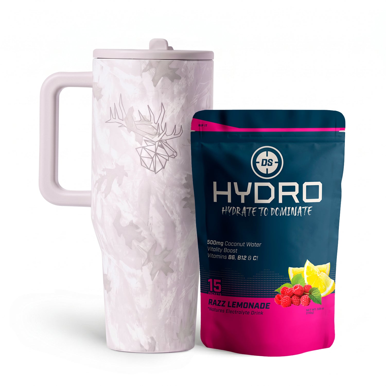 DS HYDRO + WOODLAND CAMO HYDROJUG TRAVELER COMBO